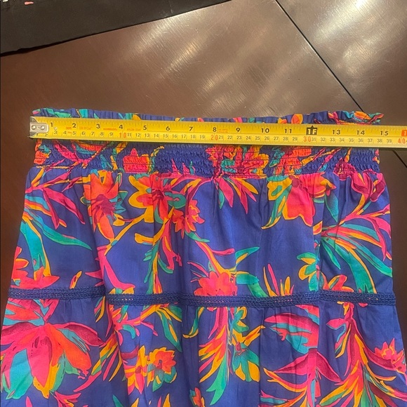 J. Crew Vibrant Floral two piece set medium Mini Skirt large top EUC - Picture 9 of 14